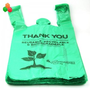 Promovare logo personalizat colorat non-toxic 100% compostabil biodegradabil pe + d2w gunoi de plastic gunoi de cumpărături